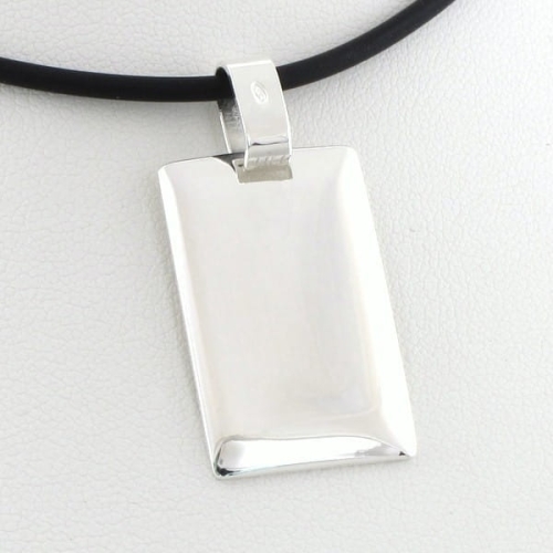 Srebrna blaszka prostokątna 26 mm pod grawer dedykacji