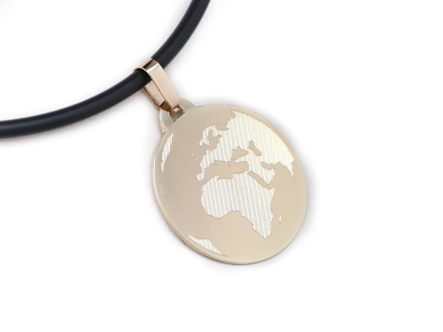 Złota zawieszka okrągła pełna 20mm