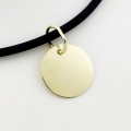 złota zawieszka okrągła 13 mm