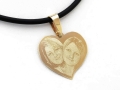 złote serduszko z grawerem zdjęcia
