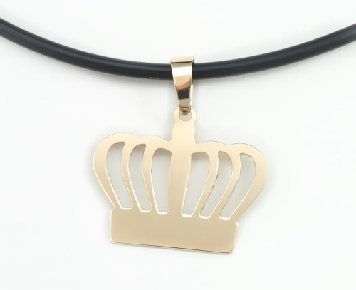 Złota zawieszka korona