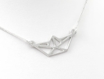 Srebrny naszyjnik z łódeczką origami