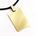 złota zawieszka prostokątna duża XXL