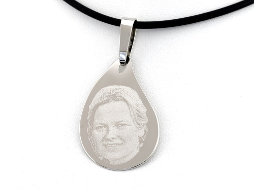 Zawieszka kropelka z białego złota