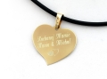złote serduszko  taliowane  pod grawer dedykacji