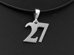 Srebra zawieszka - cyfra 27