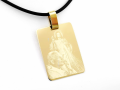 prostokątna złota zawieszka