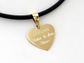 złota duża zawieszka serce pod grawer