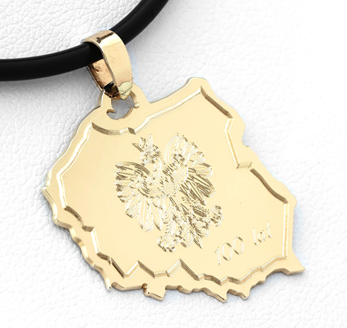 Złoty wisior Polska