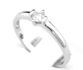 Pierścionek z brylantem _białe złoto