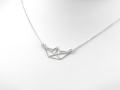 Srebrny naszyjnik z łódeczką origami 