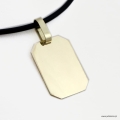 złota blaszka ośmiokątna pod grawer 23 mm