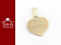 Złota zawieska serce