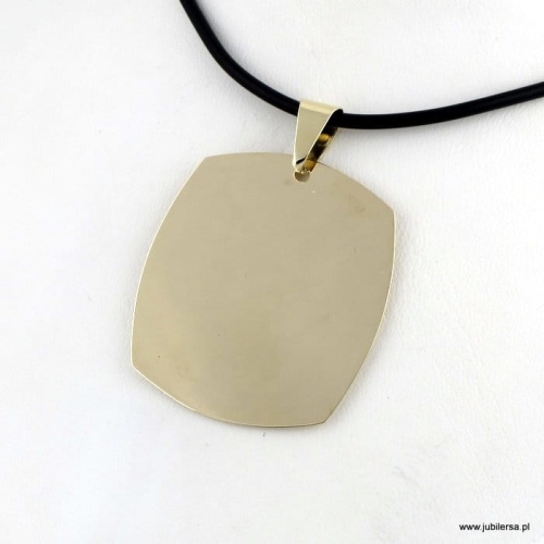 Złota zawieszka o dużych rozmiarach 36 mm