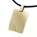 złota prostokątna zawieszka 35 mm