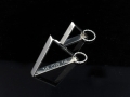  Srebrny wisior duży i mały trójkąt z grawerem