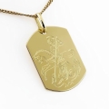 złoty nieśmiertelnik pod grawer zdjęcia