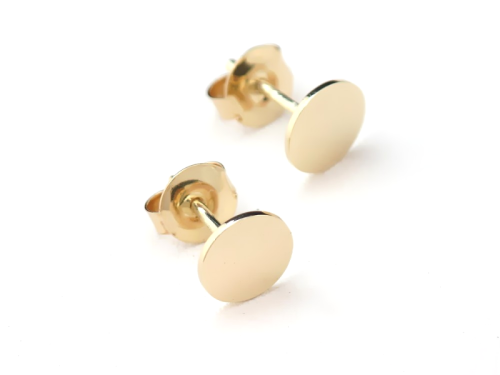Złote kolczyki - krążki