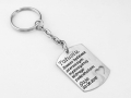 Srebrny Breloczek do kluczy z grawerem.