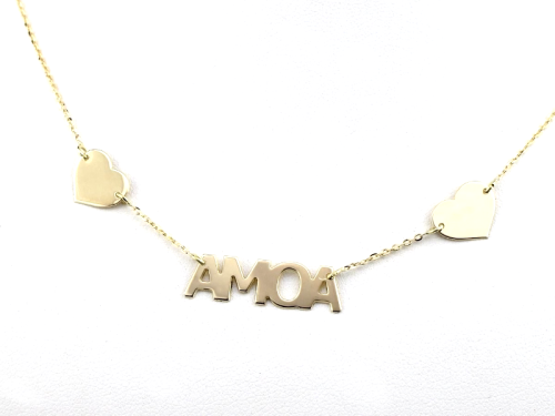 Złoty Naszyjnik z literkami