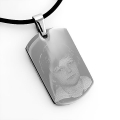 zawieszka ze stali z grawerem zdjęcia