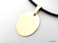 złota zawieszka owalna 22 mm