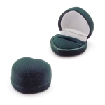 Pudełko na pierścionek zielone serce