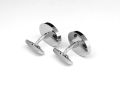 Stalowe spinki do mankietów pod grawer