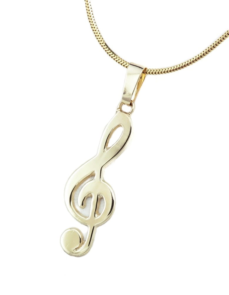 Złota zawieszka klucz wiolinowy