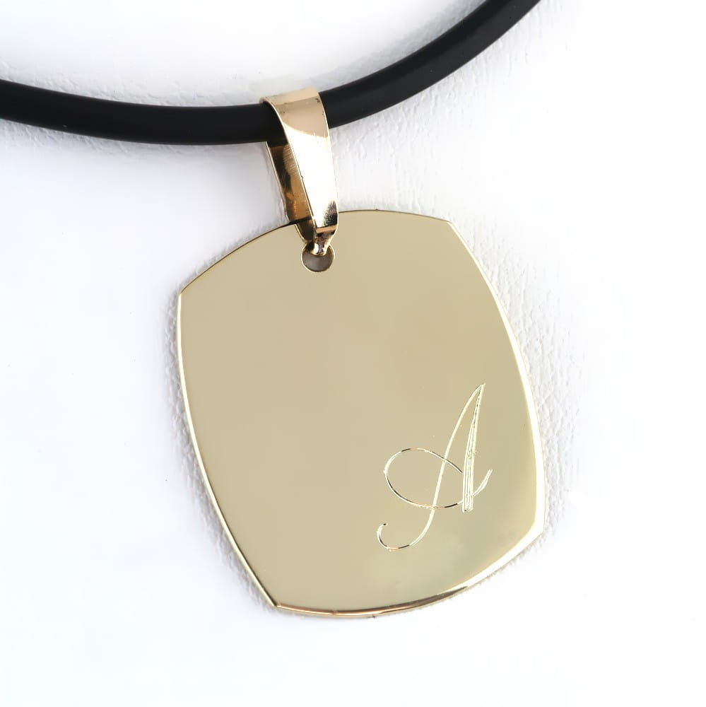 Złota zawieszka z wypukłymi brzegami 22mm