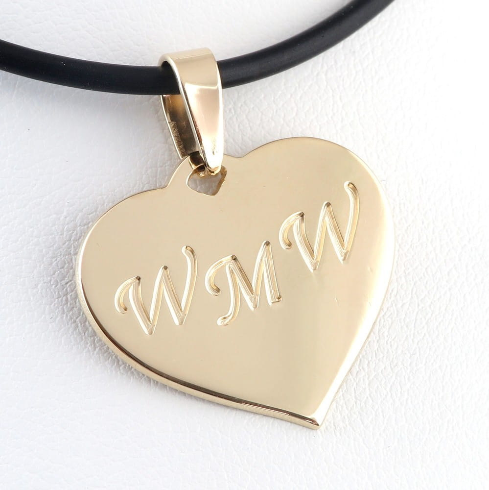 Złote grubsze serduszko 22 mm