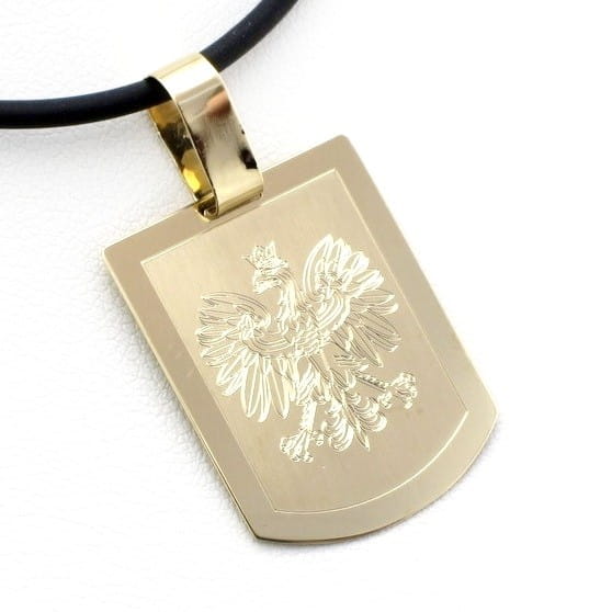 Złota zawieszka z godłem Polski