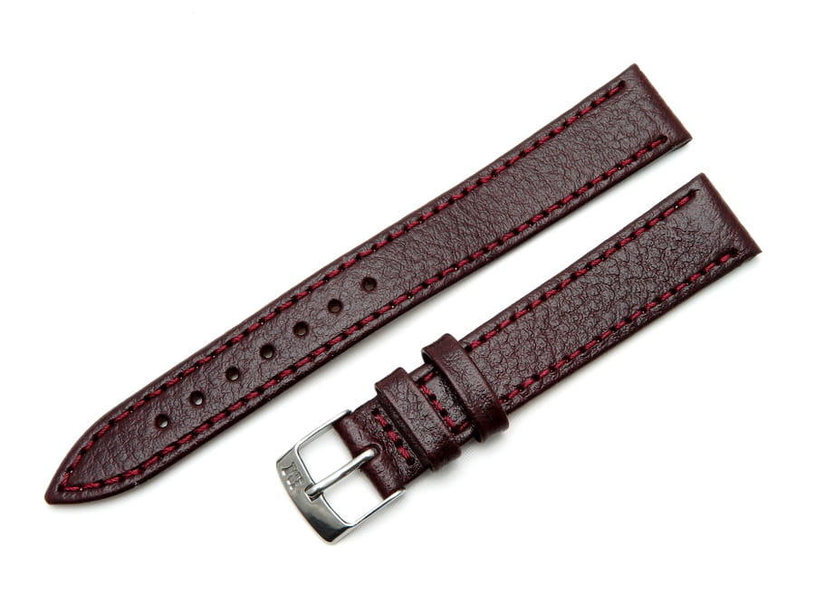 Pasek do zegarka bordowy 16mm