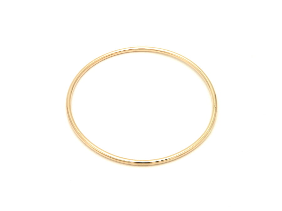 Złota sztywna bransoleta