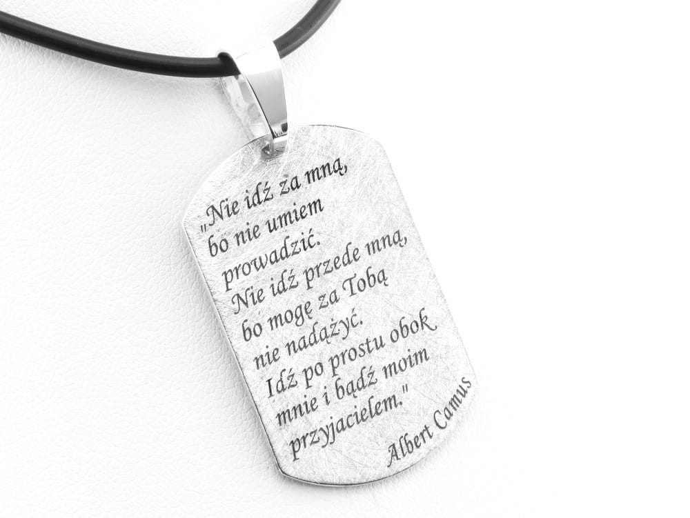 Srebrny masywny nieśmiertelnik 38 mm