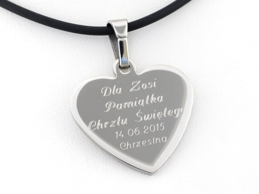 Serduszko ze stali szlachetnej pod grawerunek