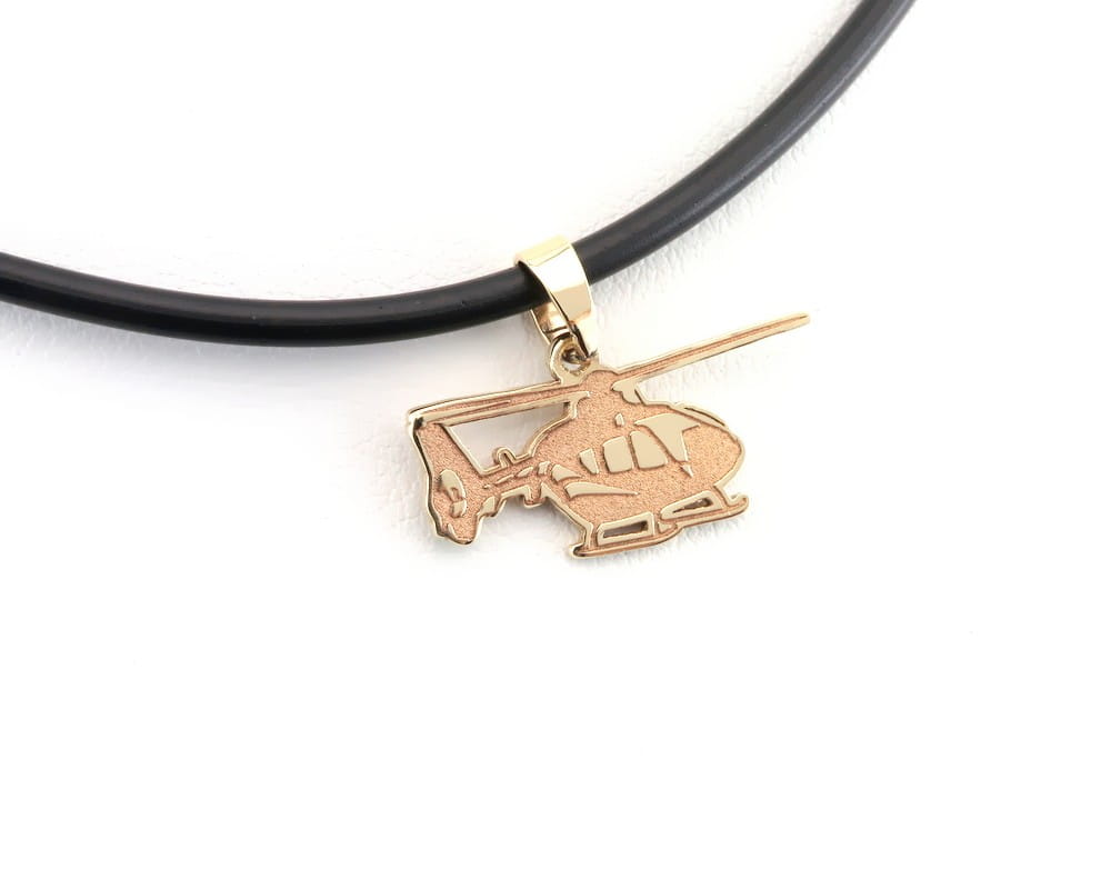 Złota zawieszka helikopter