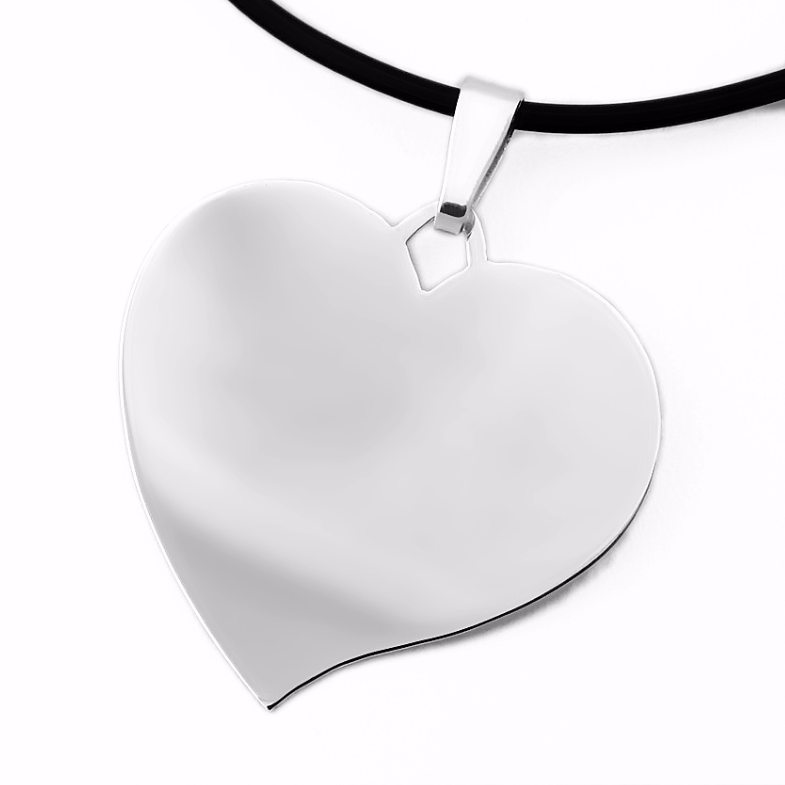 duża srebrna zawieszka w kształcie serca