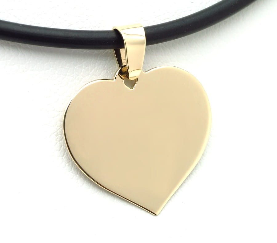 Złota zawieszka serduszko 18mm małe
