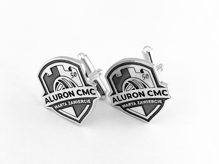 Srebrne spinki do koszuli Aluron CMC