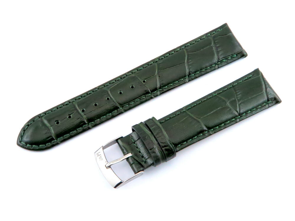 Pasek do zegarka zielony półmat 20 mm