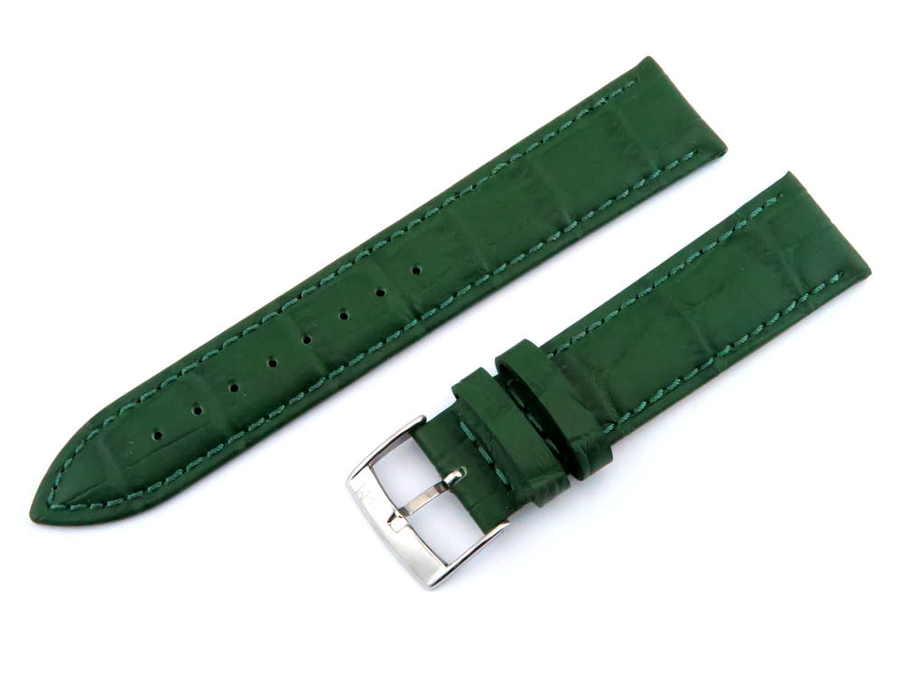 Pasek do zegarka zielony półmat 20 mm