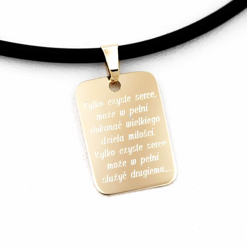 złota blaszka zaokrąglonymi brzegami