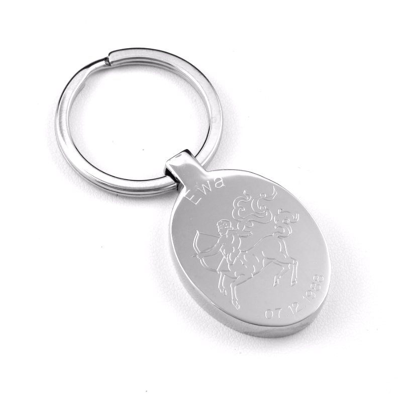 Breloczek owalny - grawer dedykacji