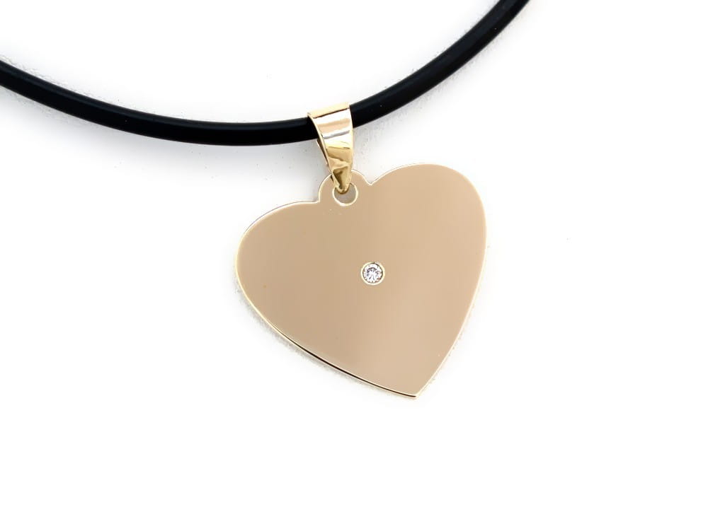  Złote serce z diamentem