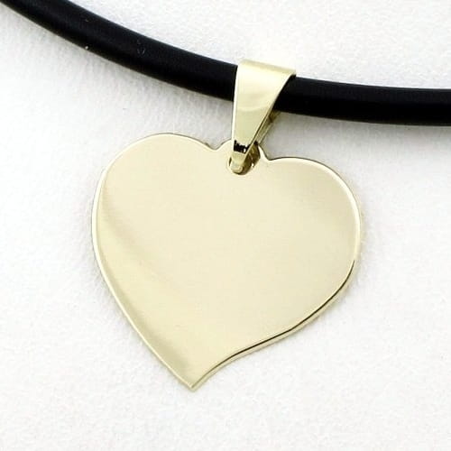 złota blaszka serce 20 mm